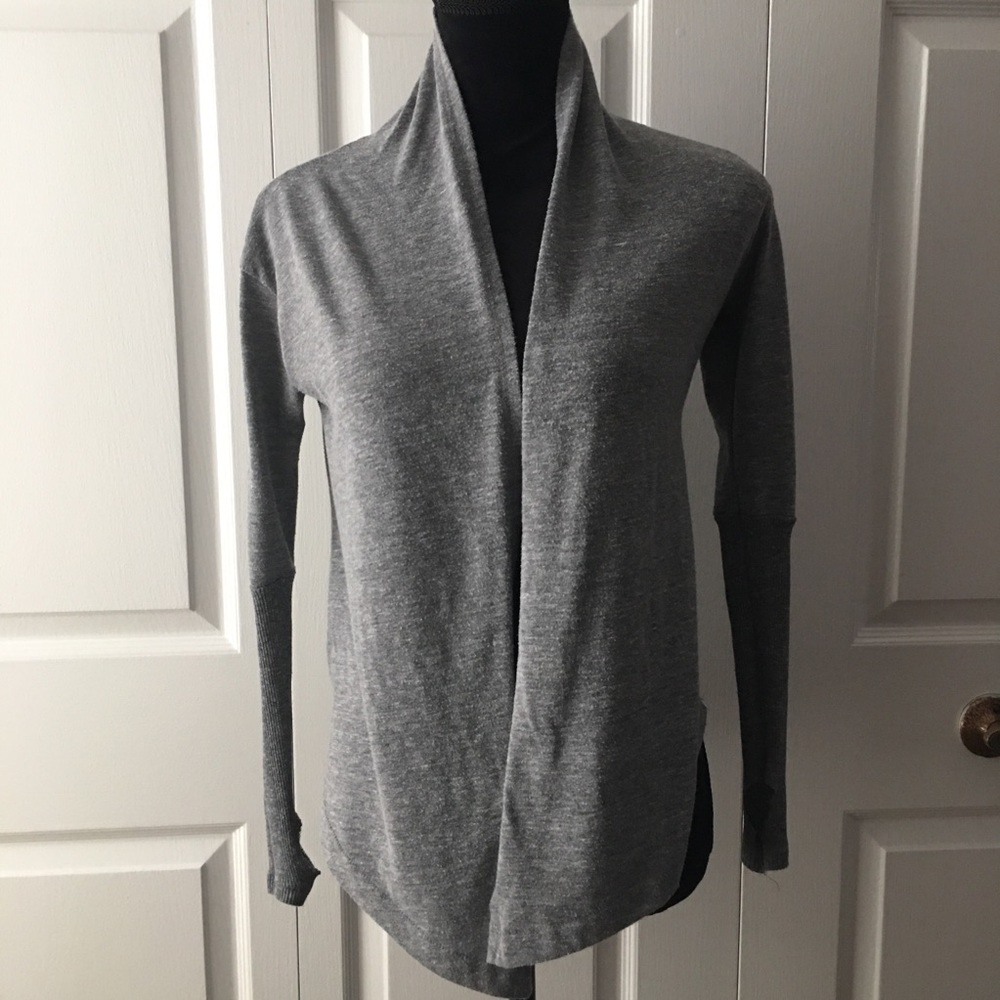Gray cardigan w thumb holes